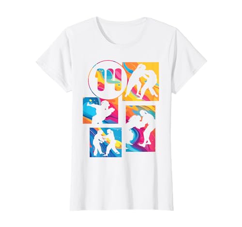 14. Geburtstag Judo 14 Jahre Mädchen Retro Kämpferin T-Shirt 14. Geburtstag Judo 14 Jahre Mädchen Retro Kämpferin T-Shirt von Retro Geburstag Judo Geschenk Mädchen Frauen