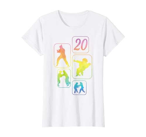 20. Geburtstag Judo 20 Jahre Frauen Retro Kämpferin T-Shirt 20. Geburtstag Judo 20 Jahre Frauen Retro Kämpferin T-Shirt von Retro Geburstag Judo Geschenk Mädchen Frauen