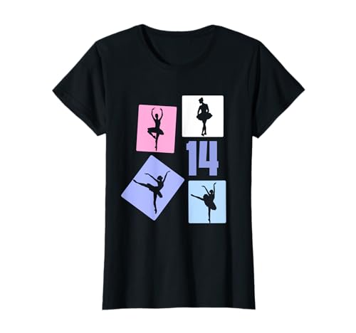 14. Geburtstag Ballet 14 Jahre Mädchen Retro Tänzerin T-Shirt von Retro Geburtstag Ballet Geschenk Mädchen Frauen