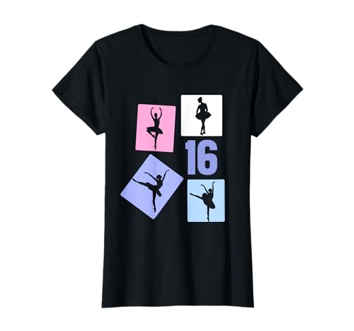 16. Geburtstag Ballet 16 Jahre Mädchen Retro Tänzerin T-Shirt von Retro Geburtstag Ballet Geschenk Mädchen Frauen