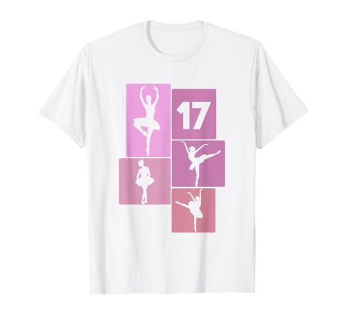 17. Geburtstag Ballet 17 Jahre Mädchen Retro Tänzerin T-Shirt von Retro Geburtstag Ballet Geschenk Mädchen Frauen