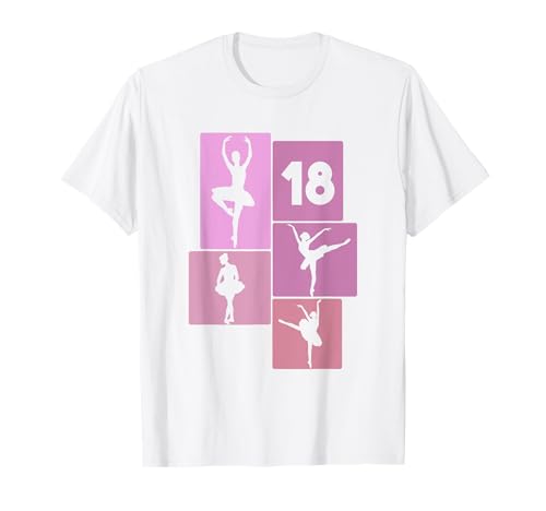 18. Geburtstag Ballet 18 Jahre Frauen Retro Tänzerin T-Shirt von Retro Geburtstag Ballet Geschenk Mädchen Frauen