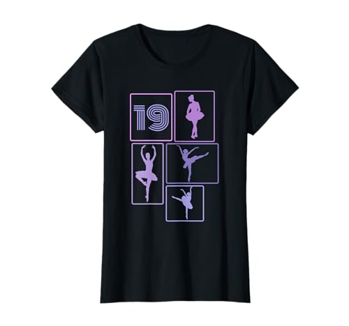 19. Geburtstag Ballet 19 Jahre Frauen Retro Tänzerin T-Shirt von Retro Geburtstag Ballet Geschenk Mädchen Frauen