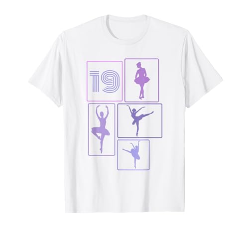 19. Geburtstag Ballet 19 Jahre Frauen Retro Tänzerin T-Shirt von Retro Geburtstag Ballet Geschenk Mädchen Frauen
