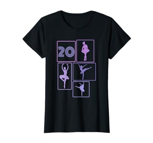 20. Geburtstag Ballet 20 Jahre Frauen Retro Tänzerin T-Shirt von Retro Geburtstag Ballet Geschenk Mädchen Frauen