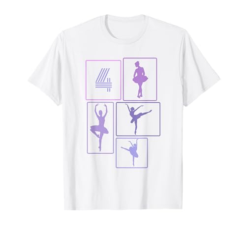 4. Geburtstag Ballet 4 Jahre Mädchen Retro Tänzerin T-Shirt von Retro Geburtstag Ballet Geschenk Mädchen Frauen