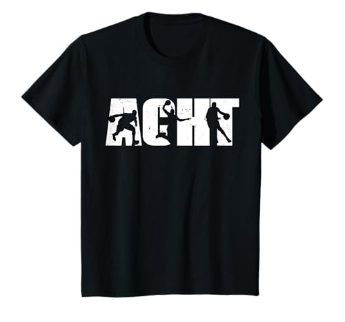 Kinder 8. Geburtstag Retro Basketball Fan Spieler 8 Jahre Junge T-Shirt von Retro Geburtstag Basketball Fan Designs