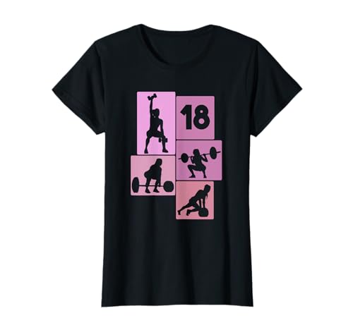 18. Geburtstag Body Building 18 Jahre Frauen Retro Gymrat T-Shirt von Retro Geburtstag Body Building Frauen Geschenk