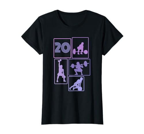 20. Geburtstag Body Building 20 Jahre Frauen Retro Gymrat T-Shirt von Retro Geburtstag Body Building Frauen Geschenk