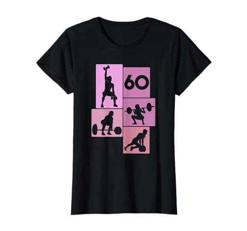 60. Geburtstag Body Building 60 Jahre Frauen Retro Gymrat T-Shirt von Retro Geburtstag Body Building Frauen Geschenk