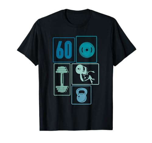 60. Geburtstag Body Building 60 Jahre Männer Retro Gymrat T-Shirt von Retro Geburtstag Body Building Männer Geschenk