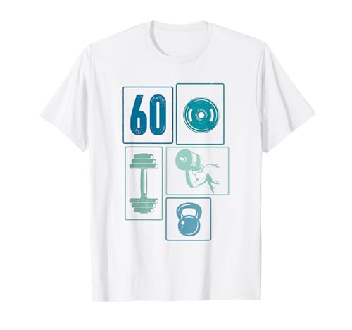 60. Geburtstag Body Building 60 Jahre Männer Retro Gymrat T-Shirt von Retro Geburtstag Body Building Männer Geschenk