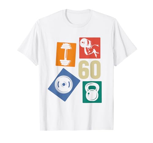 60. Geburtstag Body Building 60 Jahre Männer Retro Gymrat T-Shirt von Retro Geburtstag Body Building Männer Geschenk