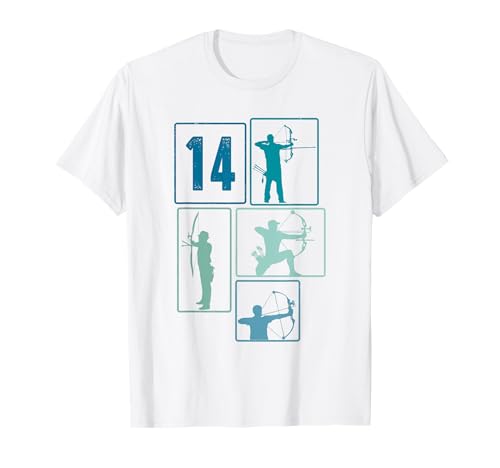 14. Geburtstag Bogenschießen 14 Jahre Jungs Retro T-Shirt 14. Geburtstag Bogenschießen 14 Jahre Jungs Retro T-Shirt von Retro Geburtstag Bogenschießen Jungs Mann Geschenk