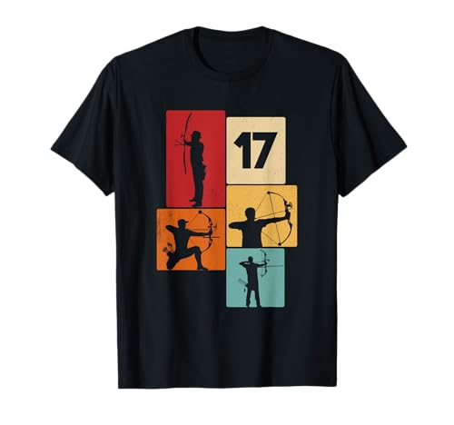 17. Geburtstag Bogenschießen 17 Jahre Jungs Retro T-Shirt 17. Geburtstag Bogenschießen 17 Jahre Jungs Retro T-Shirt von Retro Geburtstag Bogenschießen Jungs Mann Geschenk