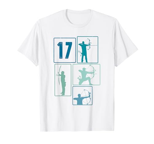 17. Geburtstag Bogenschießen 17 Jahre Jungs Retro T-Shirt 17. Geburtstag Bogenschießen 17 Jahre Jungs Retro T-Shirt von Retro Geburtstag Bogenschießen Jungs Mann Geschenk
