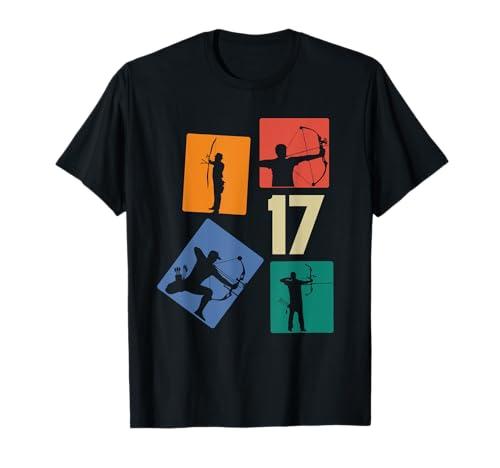 17. Geburtstag Bogenschießen 17 Jahre Jungs Retro T-Shirt 17. Geburtstag Bogenschießen 17 Jahre Jungs Retro T-Shirt von Retro Geburtstag Bogenschießen Jungs Mann Geschenk