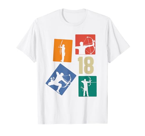 18. Geburtstag Bogenschießen 18 Jahre Männer Retro T-Shirt 18. Geburtstag Bogenschießen 18 Jahre Männer Retro T-Shirt von Retro Geburtstag Bogenschießen Jungs Mann Geschenk