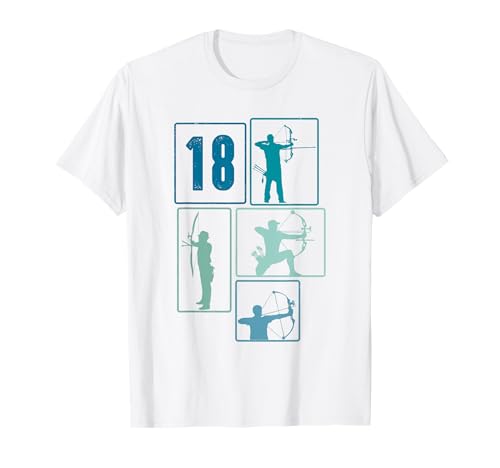 18. Geburtstag Bogenschießen 18 Jahre Männer Retro T-Shirt 18. Geburtstag Bogenschießen 18 Jahre Männer Retro T-Shirt von Retro Geburtstag Bogenschießen Jungs Mann Geschenk