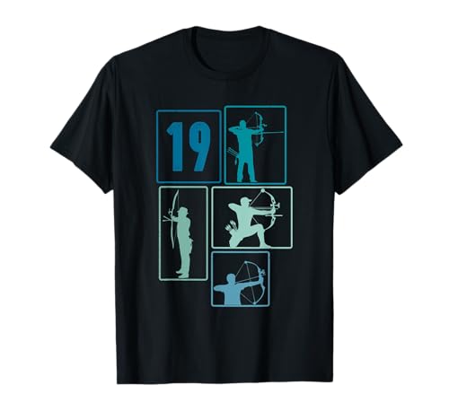 19. Geburtstag Bogenschießen 19 Jahre Männer Retro T-Shirt 19. Geburtstag Bogenschießen 19 Jahre Männer Retro T-Shirt von Retro Geburtstag Bogenschießen Jungs Mann Geschenk