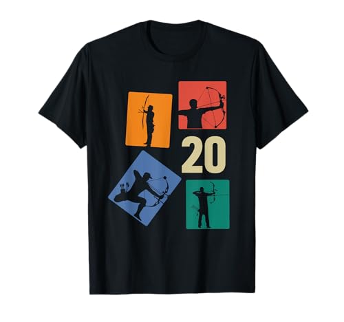 20. Geburtstag Bogenschießen 20 Jahre Männer Retro T-Shirt 20. Geburtstag Bogenschießen 20 Jahre Männer Retro T-Shirt von Retro Geburtstag Bogenschießen Jungs Mann Geschenk