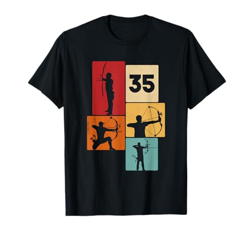 35. Geburtstag Bogenschießen 35 Jahre Männer Retro T-Shirt 35. Geburtstag Bogenschießen 35 Jahre Männer Retro T-Shirt von Retro Geburtstag Bogenschießen Jungs Mann Geschenk