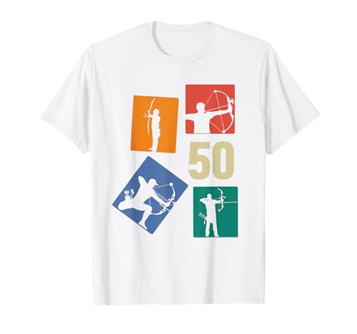 50. Geburtstag Bogenschießen 50 Jahre Männer Retro T-Shirt 50. Geburtstag Bogenschießen 50 Jahre Männer Retro T-Shirt von Retro Geburtstag Bogenschießen Jungs Mann Geschenk