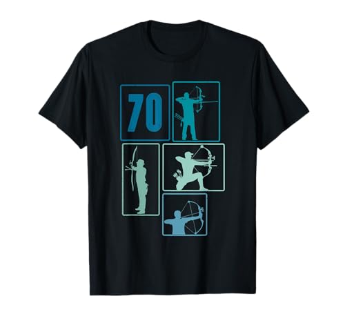 70. Geburtstag Bogenschießen 70 Jahre Männer Retro T-Shirt 70. Geburtstag Bogenschießen 70 Jahre Männer Retro T-Shirt von Retro Geburtstag Bogenschießen Jungs Mann Geschenk