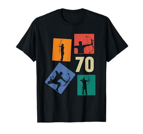 70. Geburtstag Bogenschießen 70 Jahre Männer Retro T-Shirt 70. Geburtstag Bogenschießen 70 Jahre Männer Retro T-Shirt von Retro Geburtstag Bogenschießen Jungs Mann Geschenk