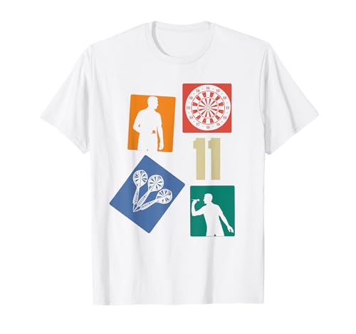 11. Geburtstag Dart 11 Jahre Jungs Retro Darts Spieler T-Shirt von Retro Geburtstag Dart Jungs Männer Geschenk