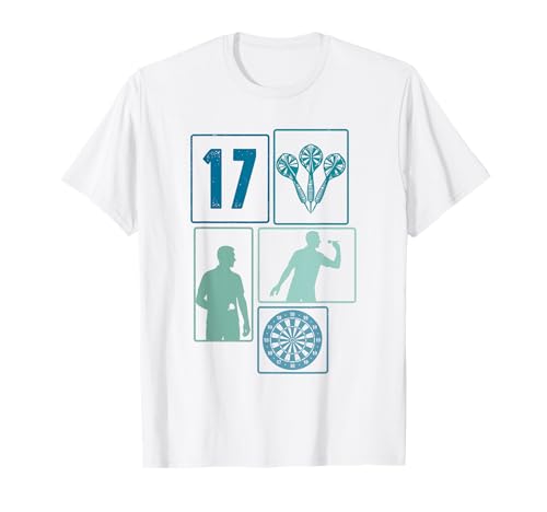 17. Geburtstag Dart 17 Jahre Jungs Retro Darts Spieler T-Shirt von Retro Geburtstag Dart Jungs Männer Geschenk