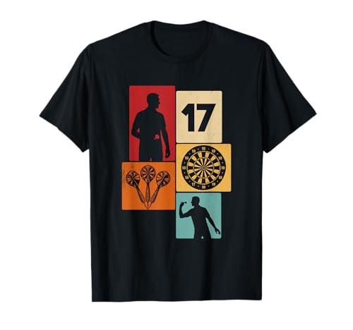 17. Geburtstag Dart 17 Jahre Jungs Retro Darts Spieler T-Shirt von Retro Geburtstag Dart Jungs Männer Geschenk