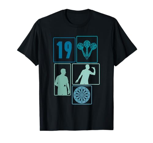19. Geburtstag Dart 19 Jahre Männer Retro Darts Spieler T-Shirt von Retro Geburtstag Dart Jungs Männer Geschenk