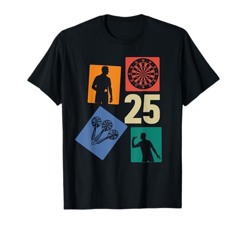 25. Geburtstag Dart 25 Jahre Männer Retro Darts Spieler T-Shirt von Retro Geburtstag Dart Jungs Männer Geschenk