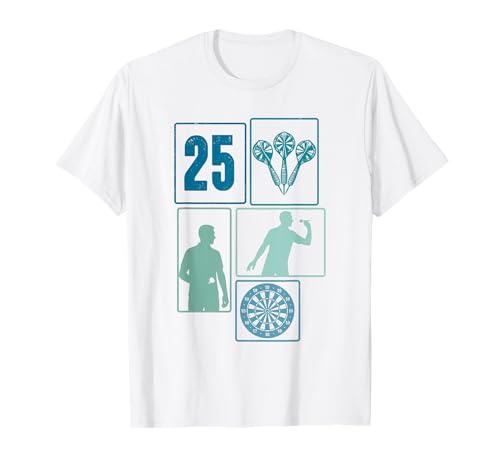 25. Geburtstag Dart 25 Jahre Männer Retro Darts Spieler T-Shirt von Retro Geburtstag Dart Jungs Männer Geschenk