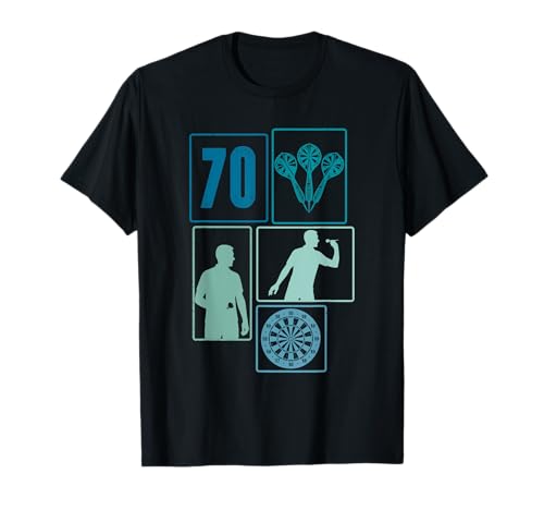 70. Geburtstag Dart 70 Jahre Männer Retro Darts Spieler T-Shirt von Retro Geburtstag Dart Jungs Männer Geschenk