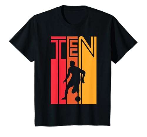 10. Geburtstag Fußball Fan Fussballer 10 Jahre Junge Kinder T-Shirt von Retro Geburtstag Fußballer Fußballfan Junge Kinder