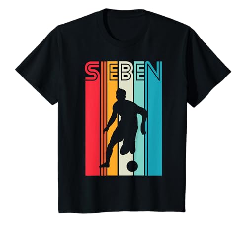 Kinder 7. Geburtstag Fußball Fan Fussballer 7 Jahre Junge Kinder T-Shirt von Retro Geburtstag Fußballer Fußballfan Junge Kinder