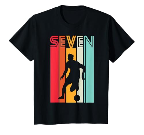 7. Geburtstag Fußball Fan Fussballer 7 Jahre Junge Kinder T-Shirt von Retro Geburtstag Fußballer Fußballfan Junge Kinder