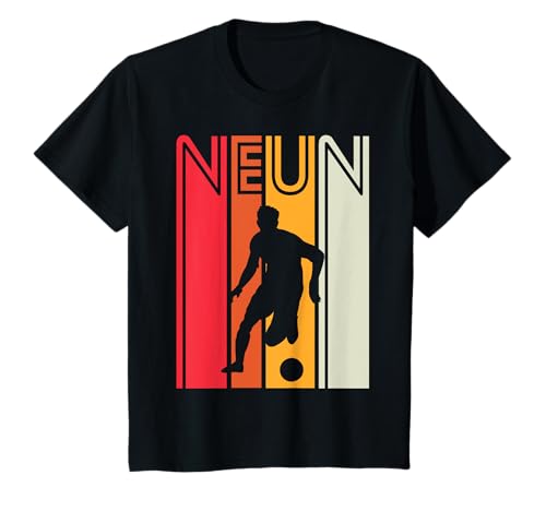9. Geburtstag Fußball Fan Fussballer 9 Jahre Junge Kinder T-Shirt von Retro Geburtstag Fußballer Fußballfan Junge Kinder