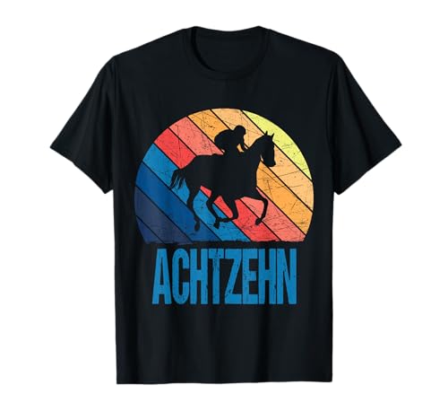 18. Geburtstag Geschenk Reiter Pferde Fan Mädchen Junge T-Shirt von Retro Geburtstag Geschenk Reiter Pferde Liebhaber