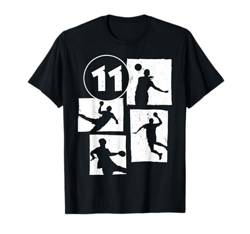 11. Geburtstag Jungs Retro Handball Spieler 11 Jahre alt T-Shirt von Retro Geburtstag Handball Geschenk Jungs Männer