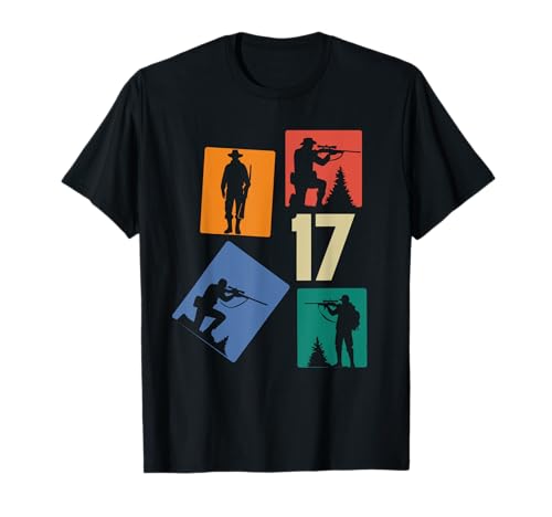 17. Geburtstag Jagen 17 Jahre Jungs Retro Jäger Jagd T-Shirt von Retro Geburtstag Jagen Jungs Männer Geschenk Jäger