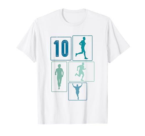 10. Geburtstag Joggen 10 Jahre Jungs Retro Jogger Läufer T-Shirt von Retro Geburtstag Joggen Geschenk Jungs Männer