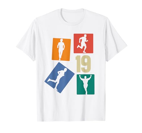 19. Geburtstag Joggen 19 Jahre Männer Retro Jogger Läufer T-Shirt von Retro Geburtstag Joggen Geschenk Jungs Männer