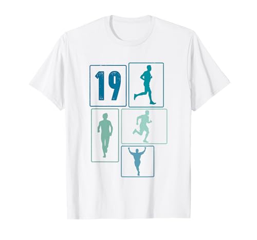 19. Geburtstag Joggen 19 Jahre Männer Retro Jogger Läufer T-Shirt von Retro Geburtstag Joggen Geschenk Jungs Männer