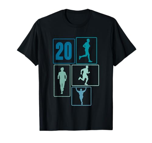 20. Geburtstag Joggen 20 Jahre Männer Retro Jogger Läufer T-Shirt von Retro Geburtstag Joggen Geschenk Jungs Männer