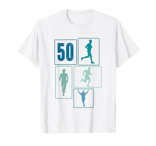 50. Geburtstag Joggen 50 Jahre Männer Retro Jogger Läufer T-Shirt von Retro Geburtstag Joggen Geschenk Jungs Männer