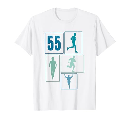55. Geburtstag Joggen 55 Jahre Männer Retro Jogger Läufer T-Shirt von Retro Geburtstag Joggen Geschenk Jungs Männer