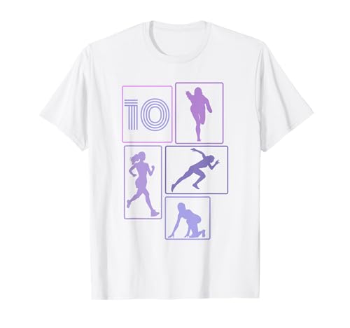 10. Geburtstag Joggen 10 Jahre Mädchen Retro Jogger Laufen T-Shirt von Retro Geburtstag Joggen Geschenk Mädchen Frauen